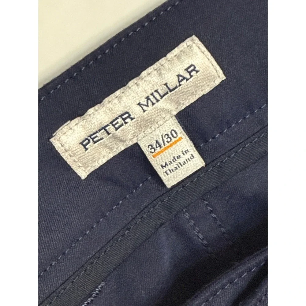 Peter Millar EB66 Performance Pants Mens 34x30 Navy Blue 5-Pocket Golf Trousers